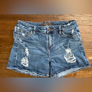 Distressed Denim Shorts